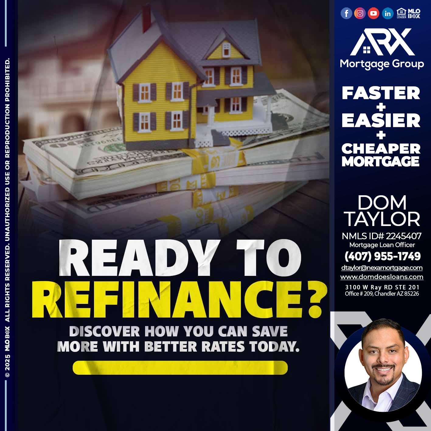 ready to refinance? - Dom Taylor -Mortgage Loan Officer