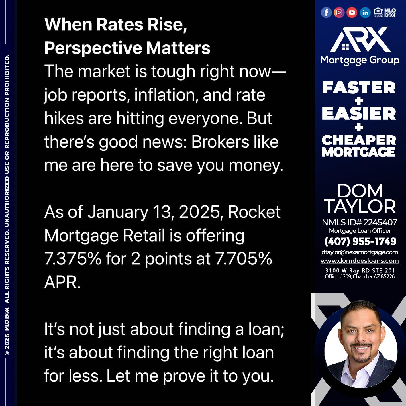 WHEN RATES RISE - Dom Taylor -Mortgage Loan Officer