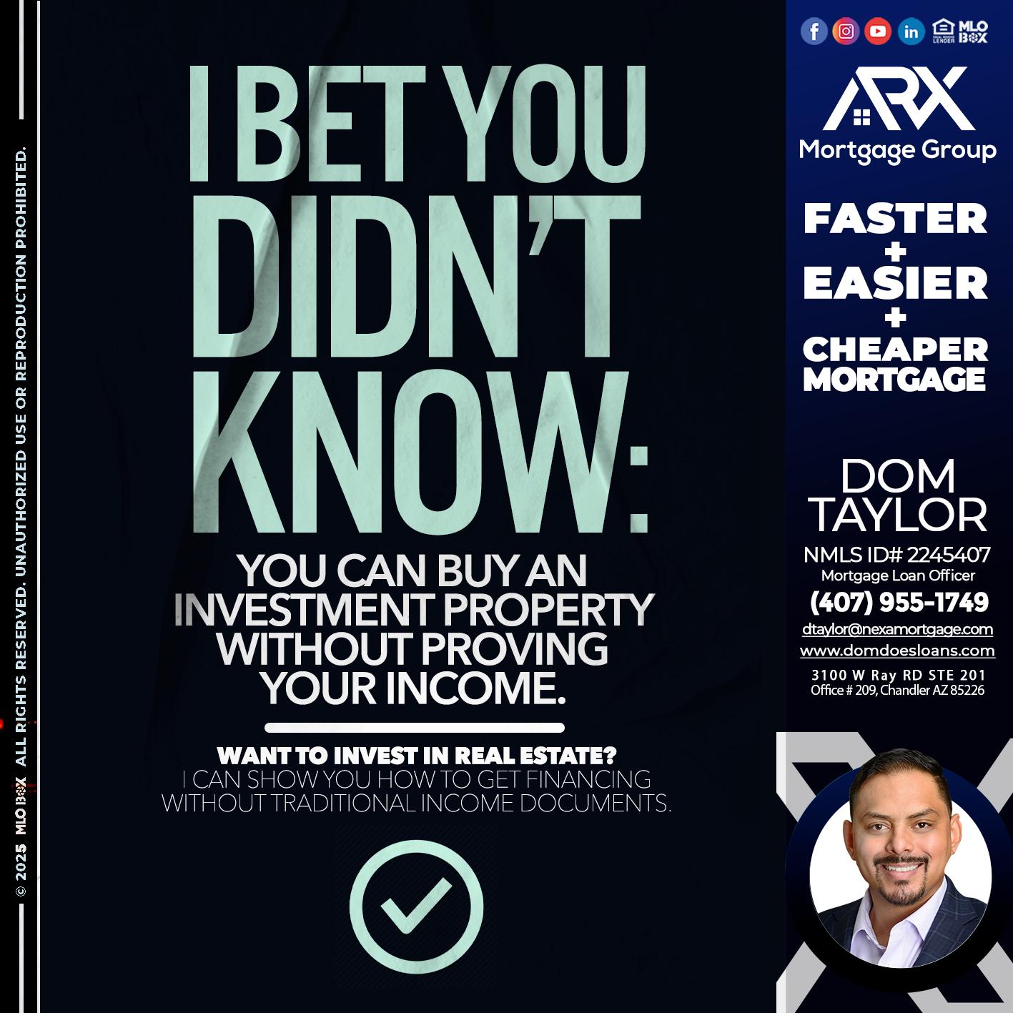 I BET YOU - Dom Taylor -Mortgage Loan Officer