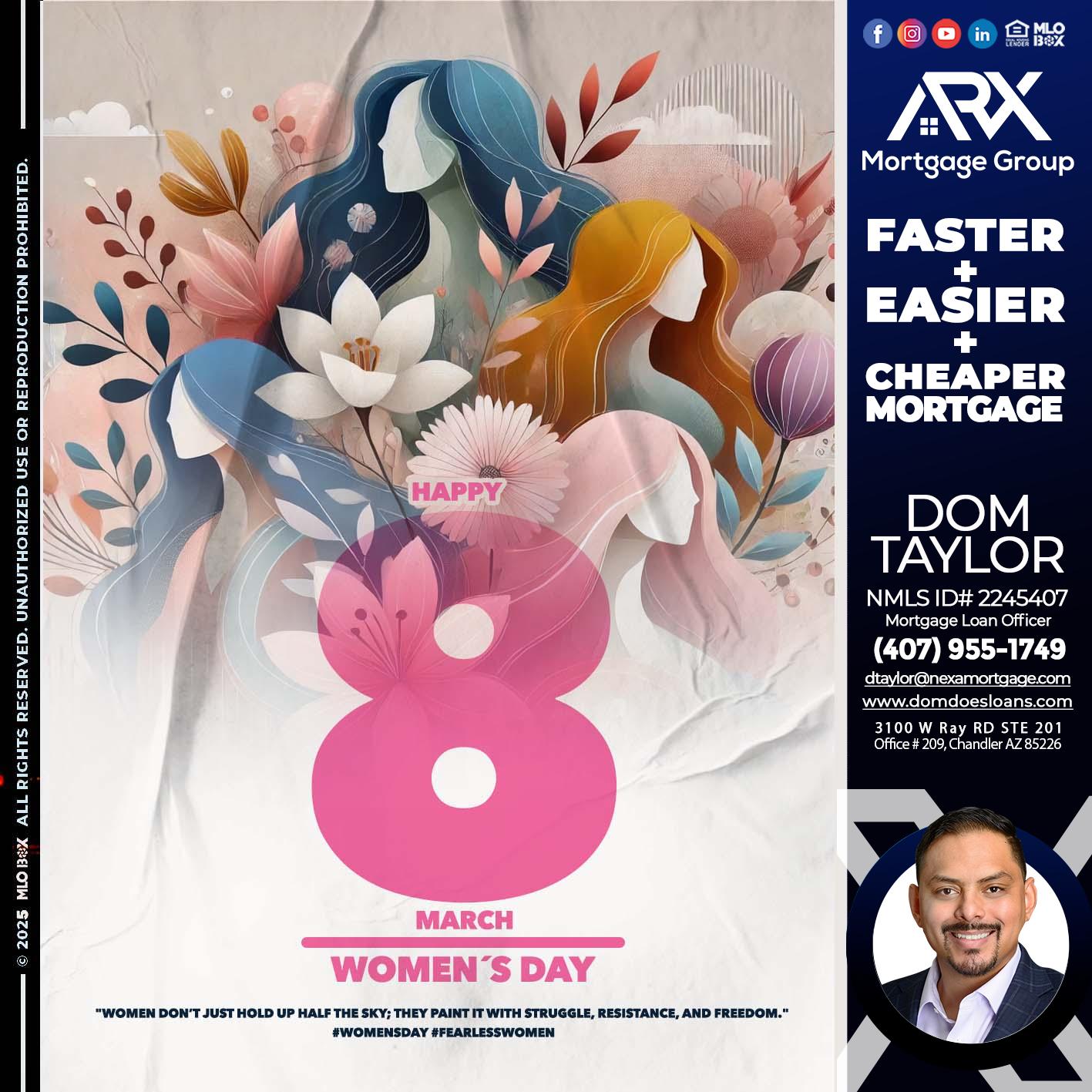WOMEN´S DAY - Dom Taylor -Mortgage Loan Officer