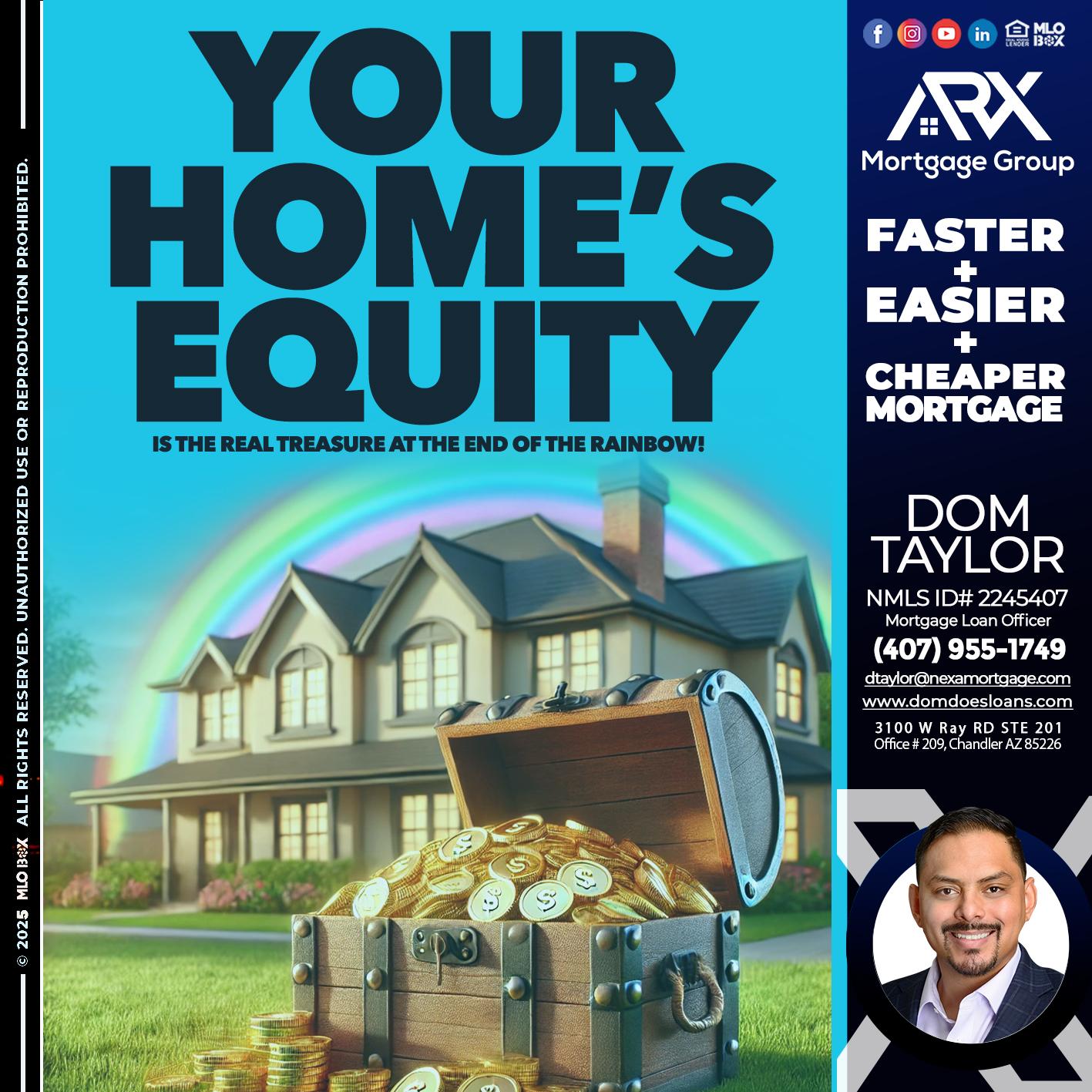 YOUR HOME´S EQUITY - Dom Taylor -Mortgage Loan Officer