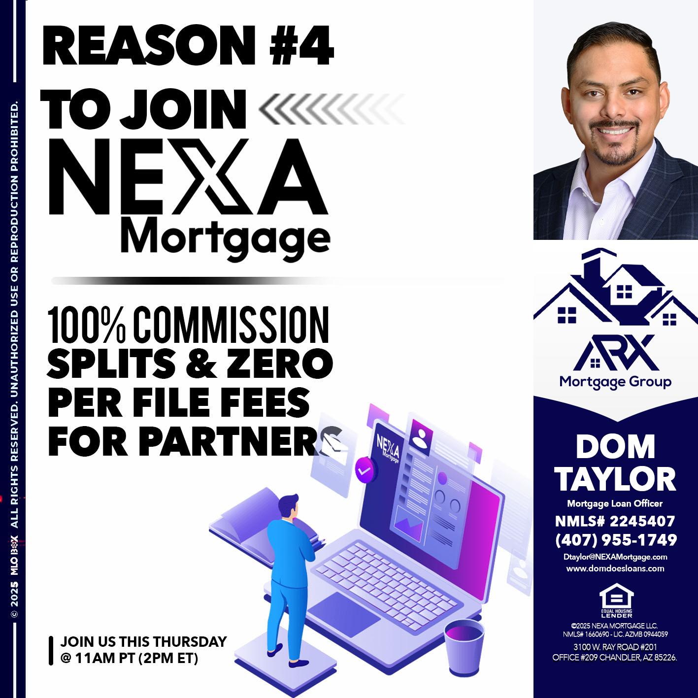 REASON 4 - Dom Taylor -Mortgage Loan Officer