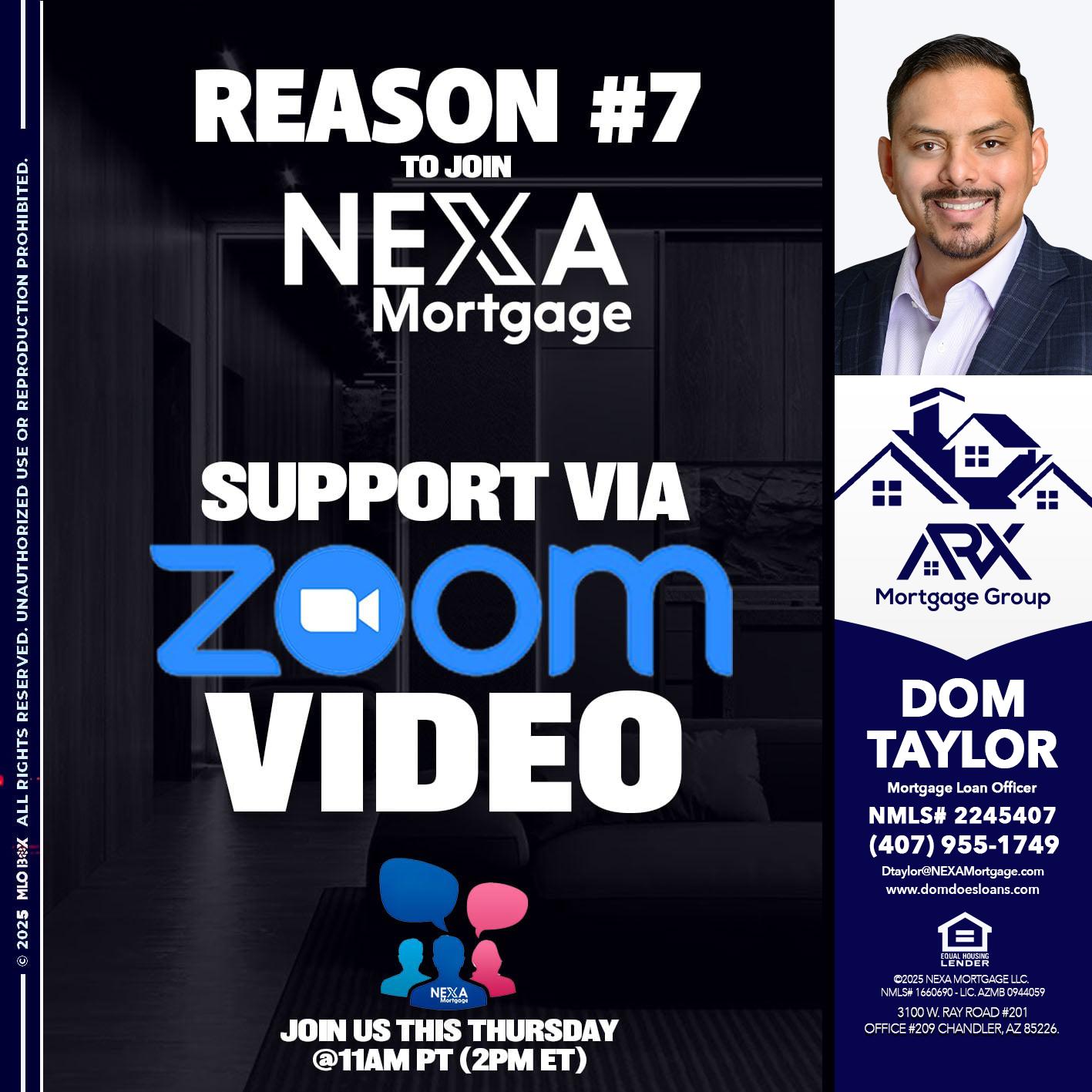 REASON 7 - Dom Taylor -Mortgage Loan Officer