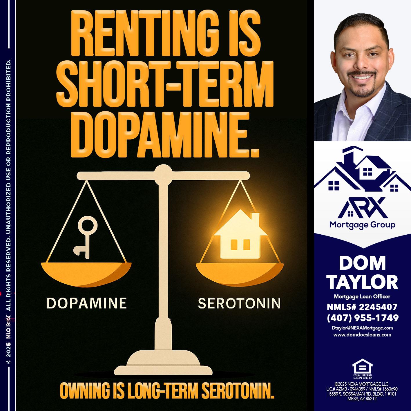 RENTING IS SHORT TERM - Dom Taylor -Mortgage Loan Officer