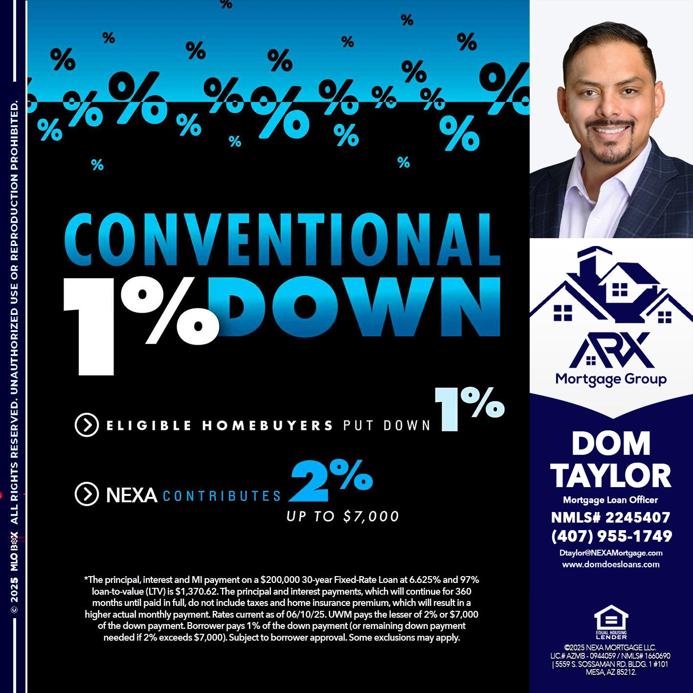 conventional - Dom Taylor -Mortgage Loan Officer