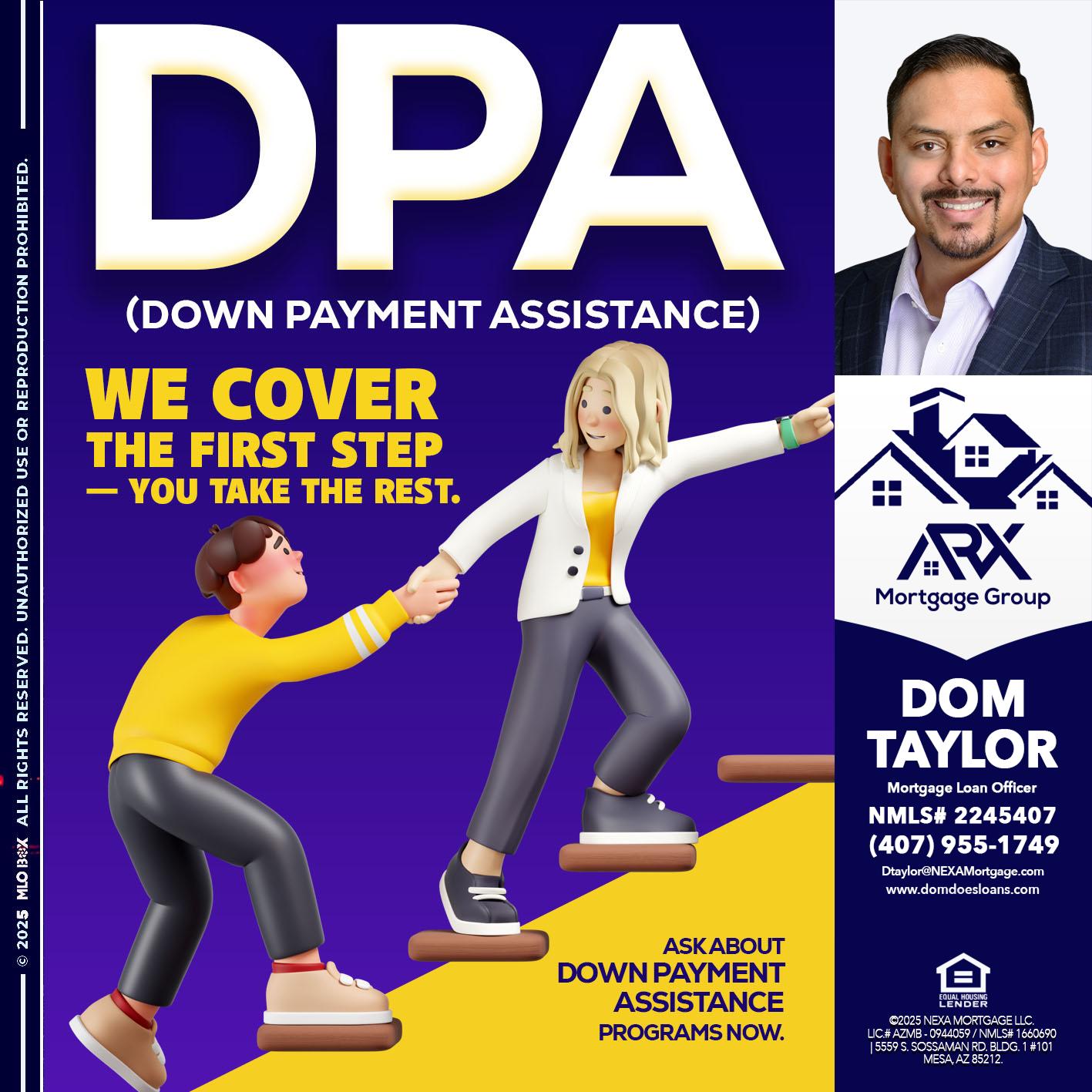 DPA LOANS - Dom Taylor -Mortgage Loan Officer