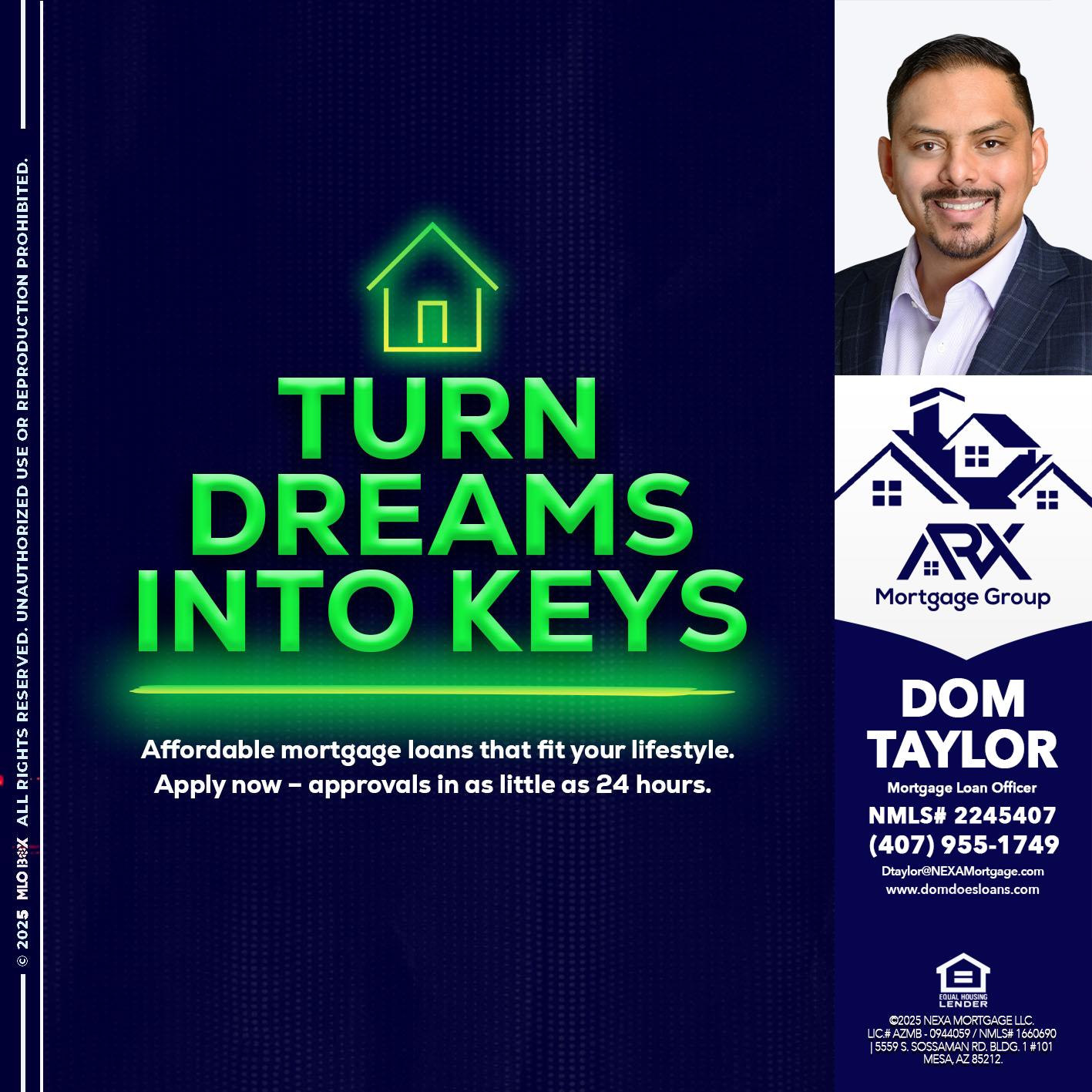 turn dreams - Dom Taylor -Mortgage Loan Officer