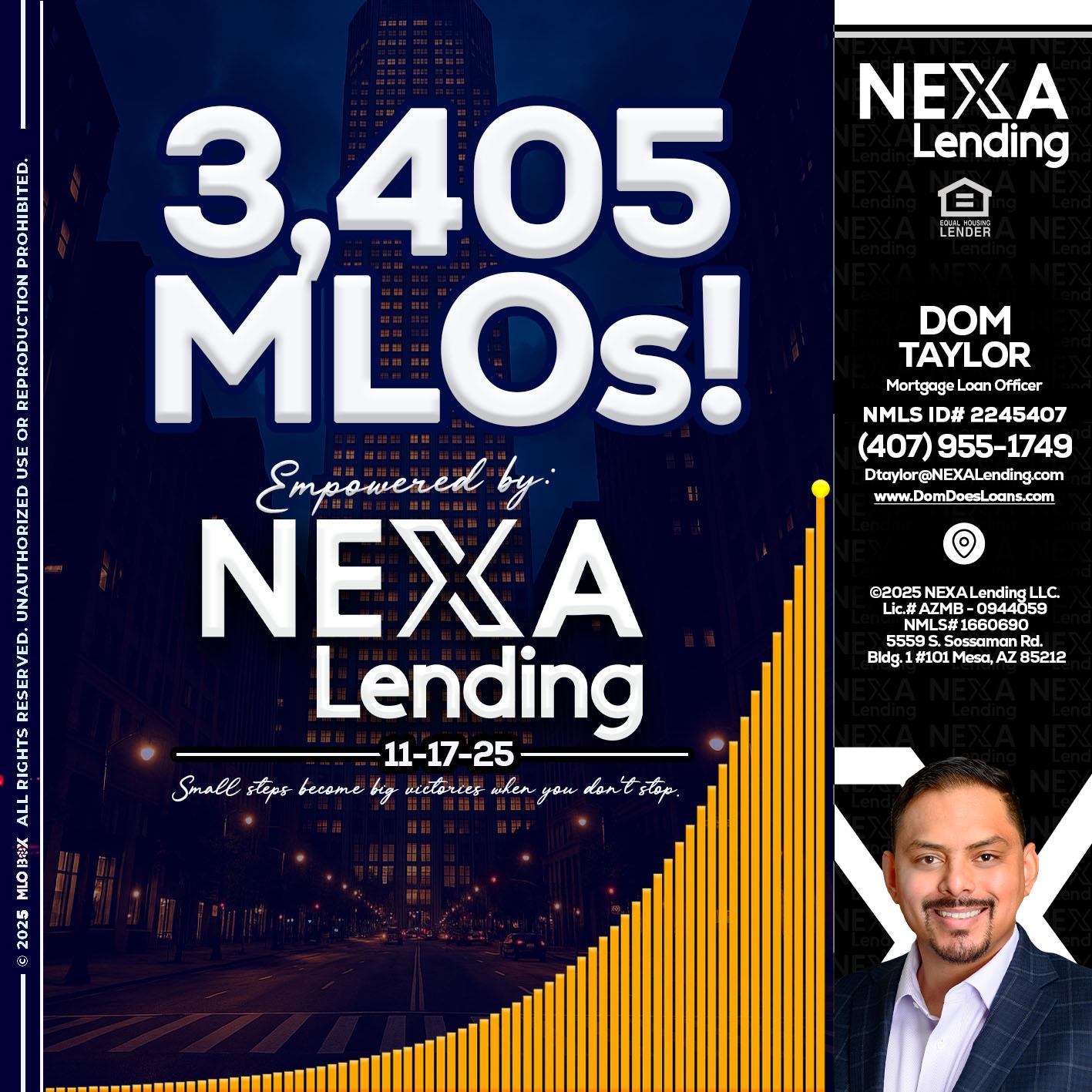 3405 MLOs - Dom Taylor -Mortgage Loan Officer