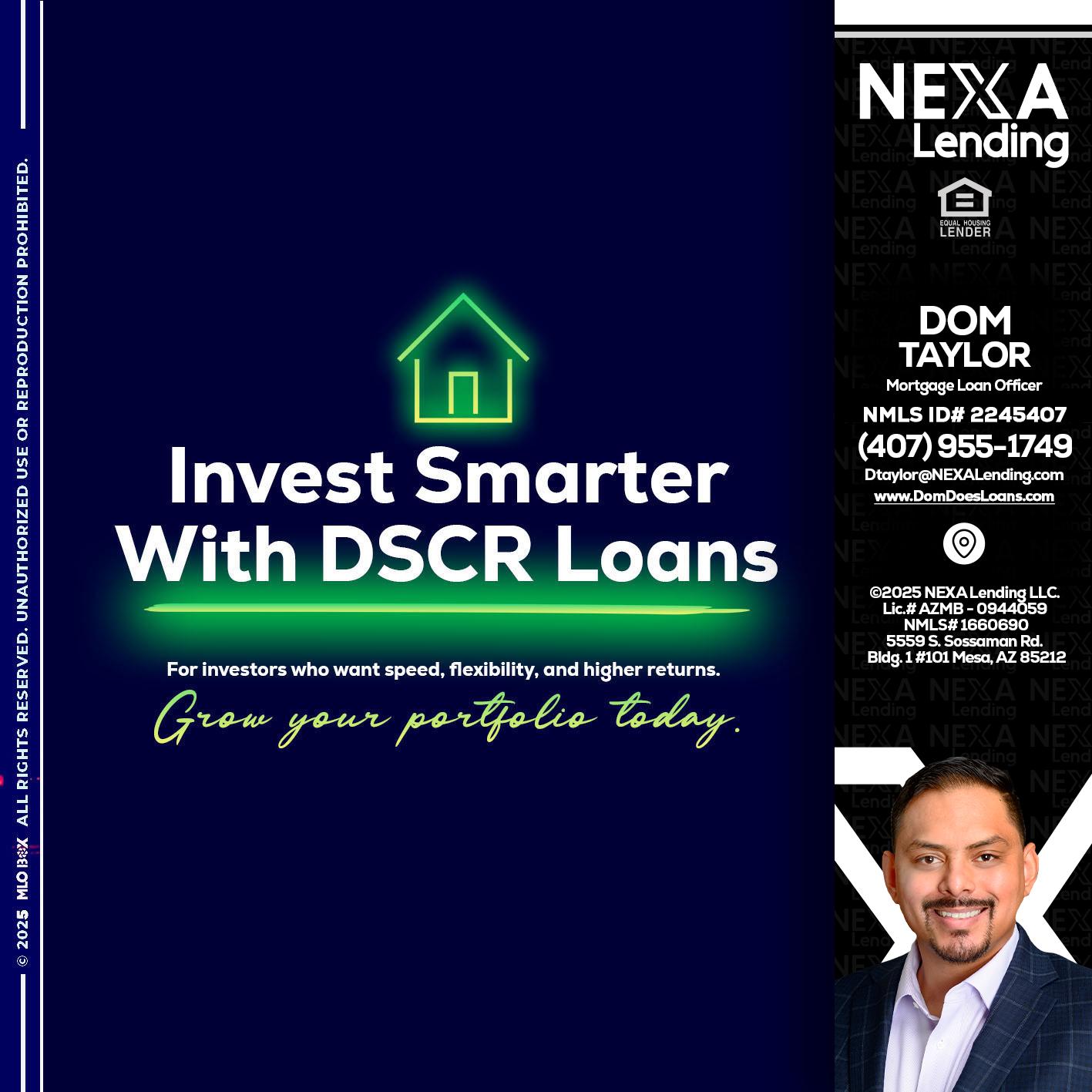 DSCR - Dom Taylor -Mortgage Loan Officer