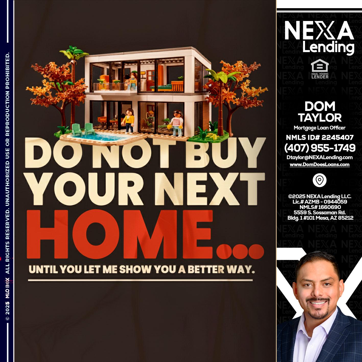 DO NOT BUY - Dom Taylor -Mortgage Loan Officer