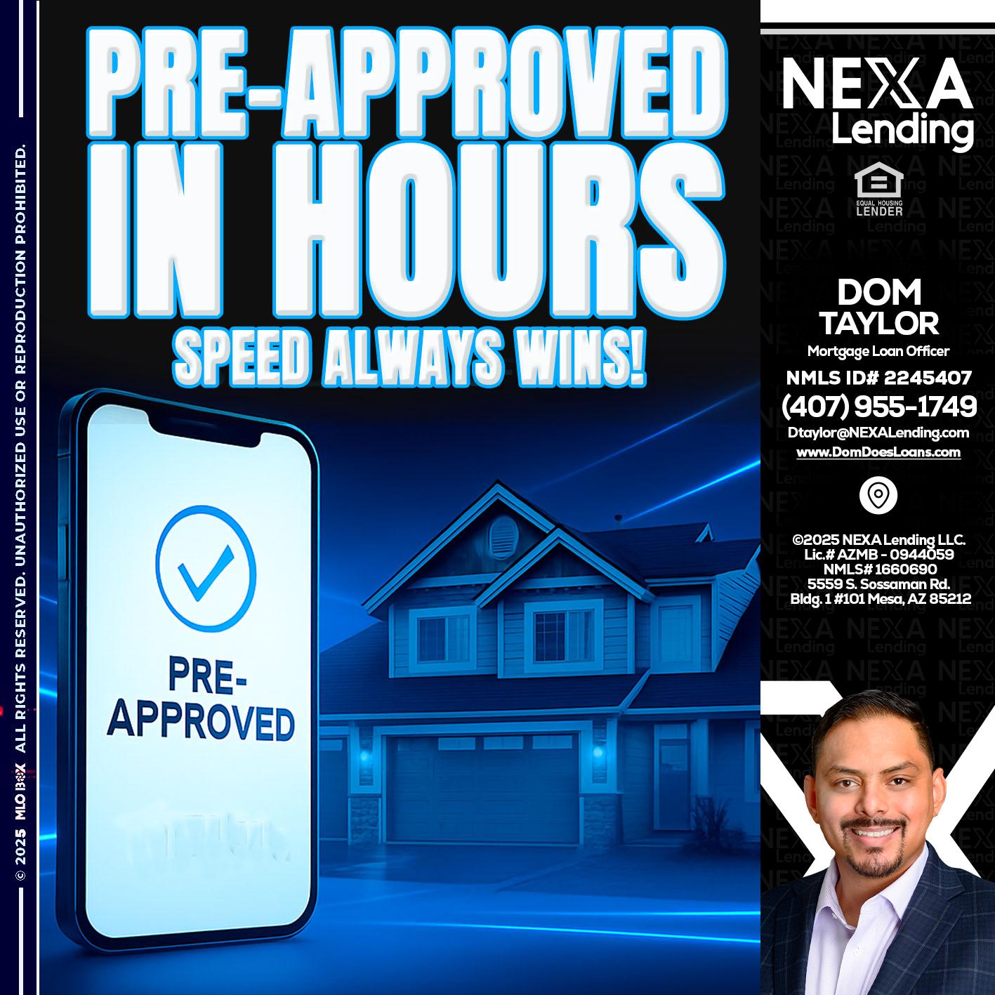 PRE - Dom Taylor -Mortgage Loan Officer