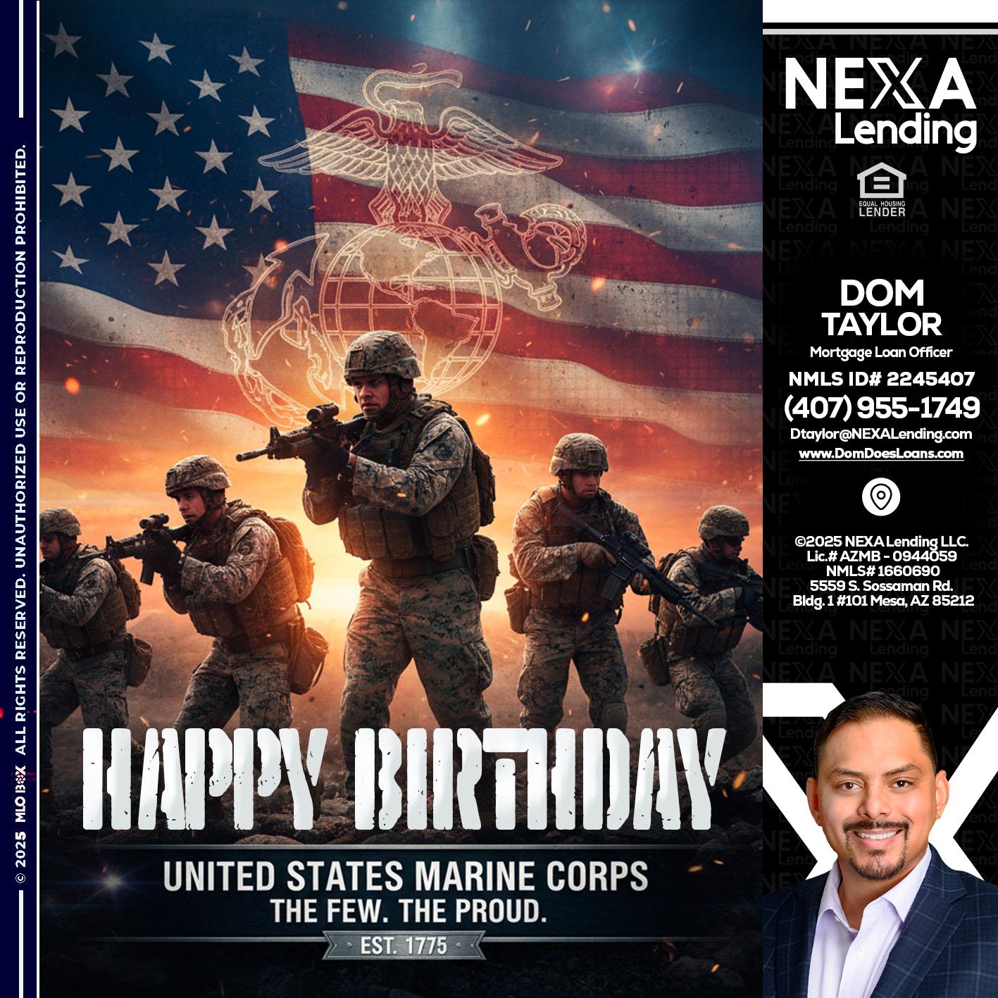 happy birthday - Dom Taylor -Mortgage Loan Officer