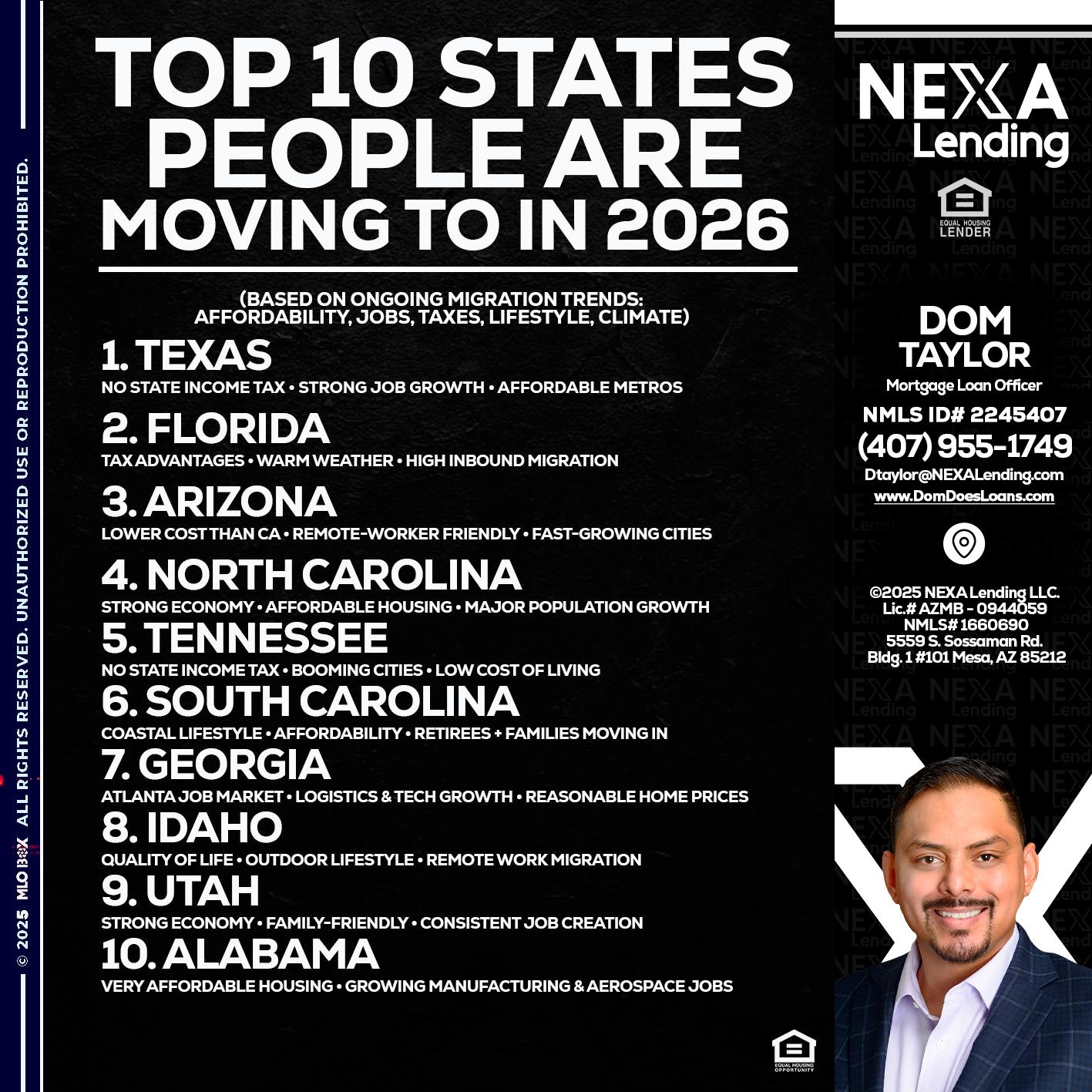 top 10 - Dom Taylor -Mortgage Loan Officer