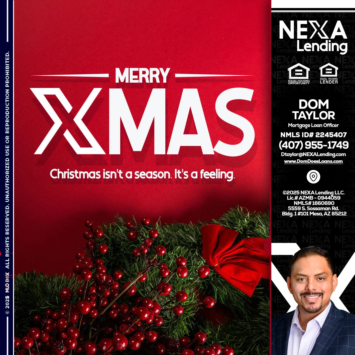 merry xmas - Dom Taylor -Mortgage Loan Officer