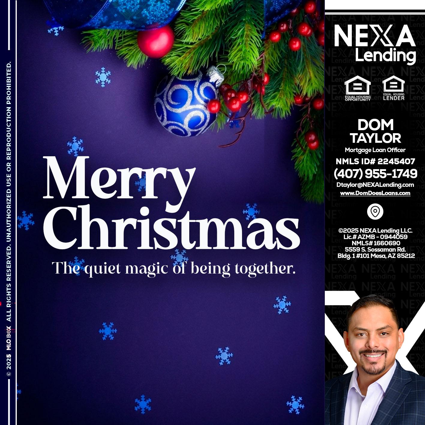 merry christmas - Dom Taylor -Mortgage Loan Officer