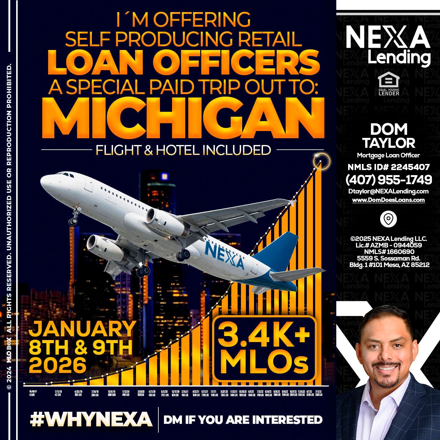 MICHIGAN TRIP - Dom Taylor -Mortgage Loan Officer