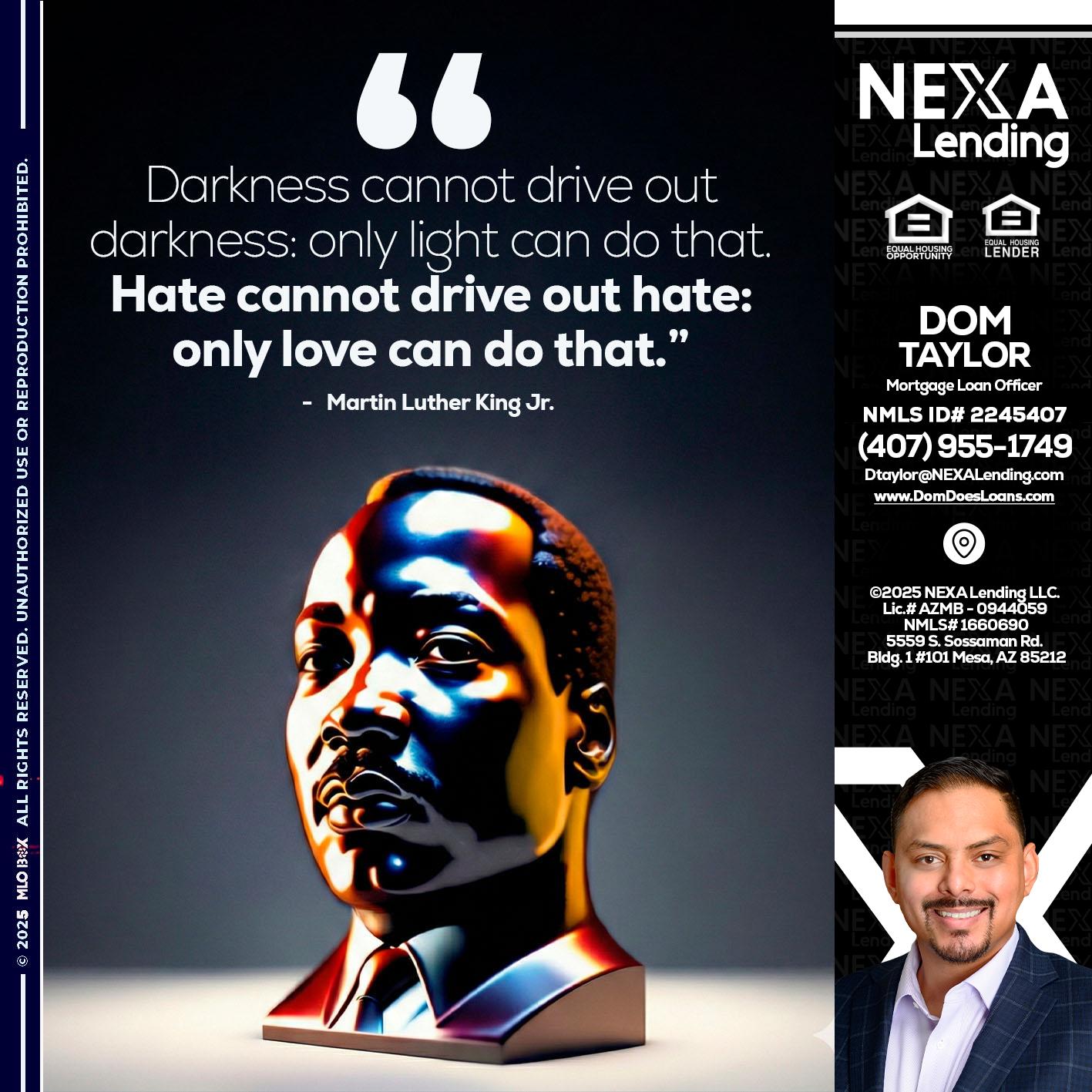 MLK 2026 - Dom Taylor -Mortgage Loan Officer