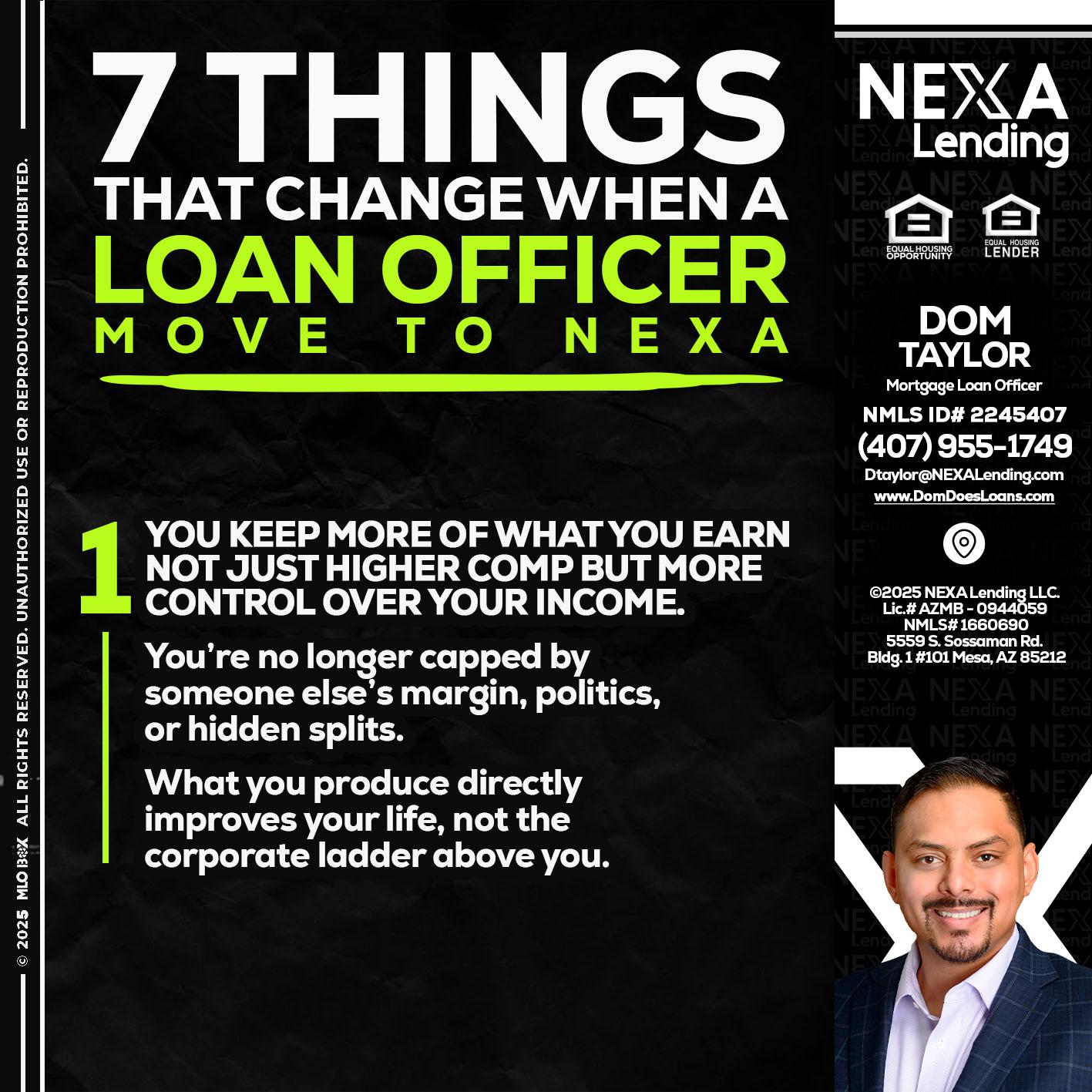 7 THINGS (1) - Dom Taylor -Mortgage Loan Officer