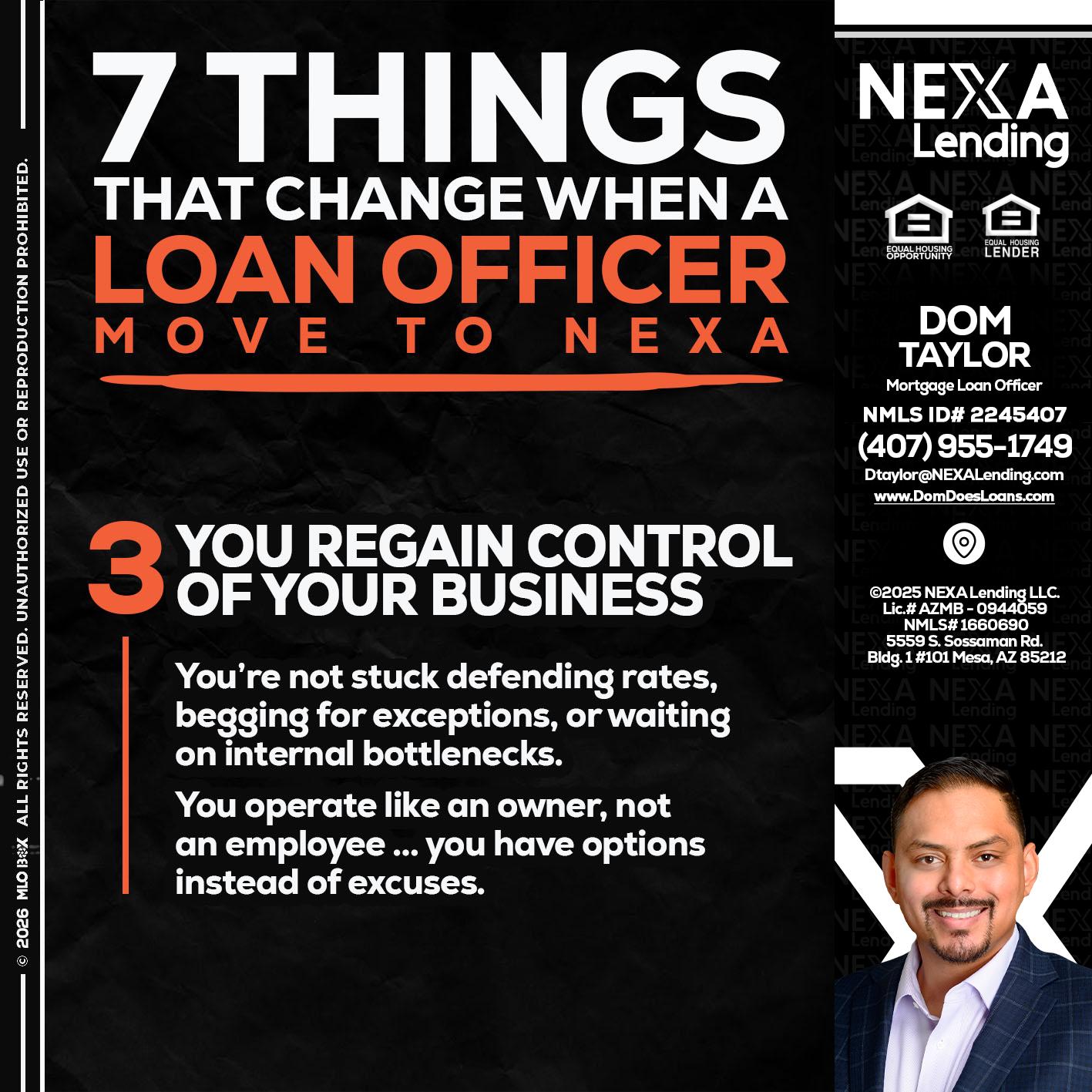 7 things (3) - Dom Taylor -Mortgage Loan Officer
