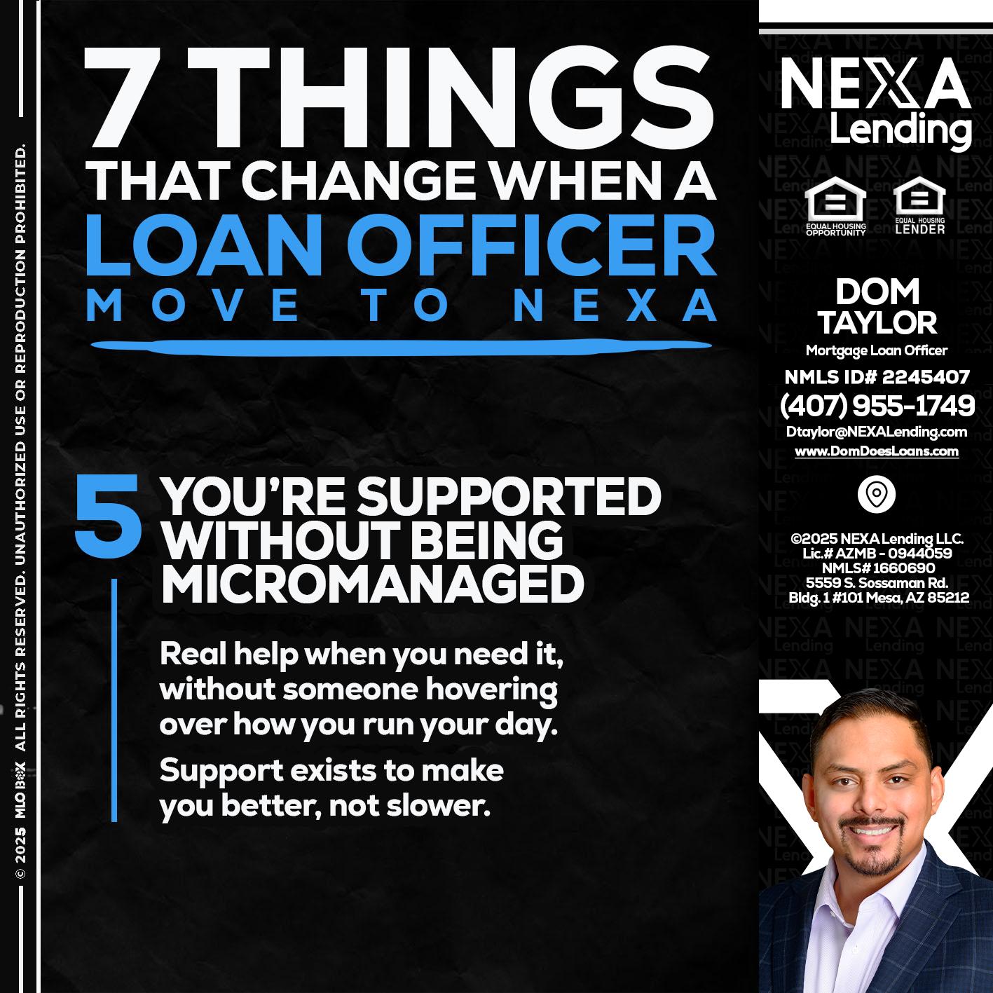 7 THINGS (5) - Dom Taylor -Mortgage Loan Officer