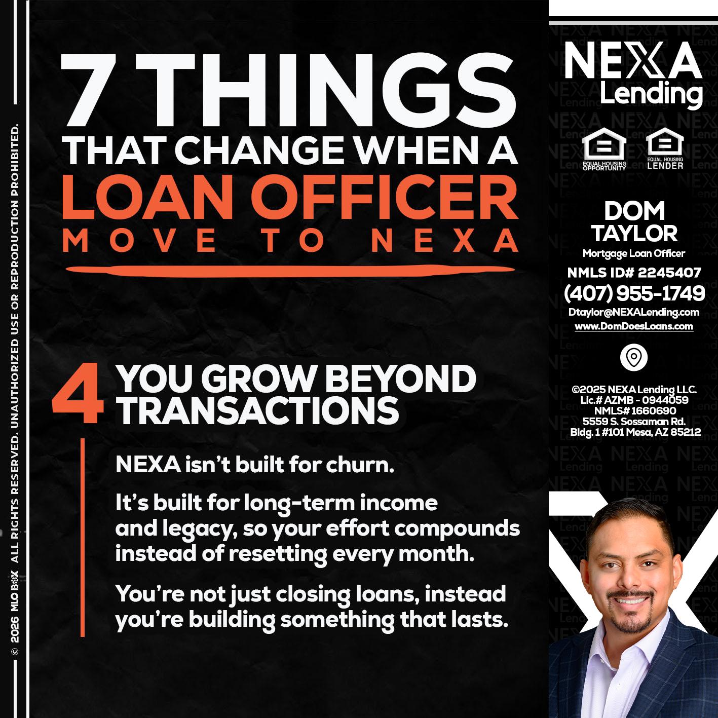 7 THINGS (4) - Dom Taylor -Mortgage Loan Officer
