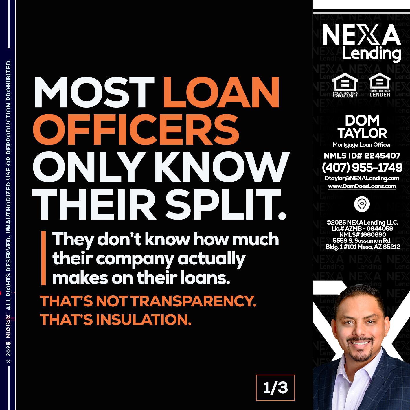 1 OF 3 - Dom Taylor -Mortgage Loan Officer