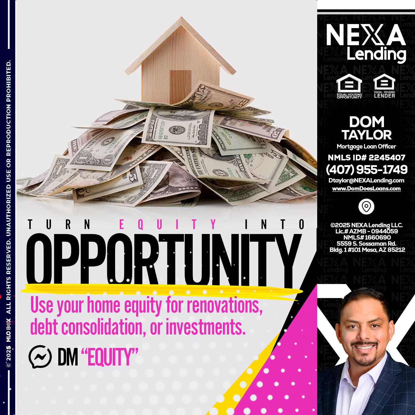 opportunity - Dom Taylor -Mortgage Loan Officer