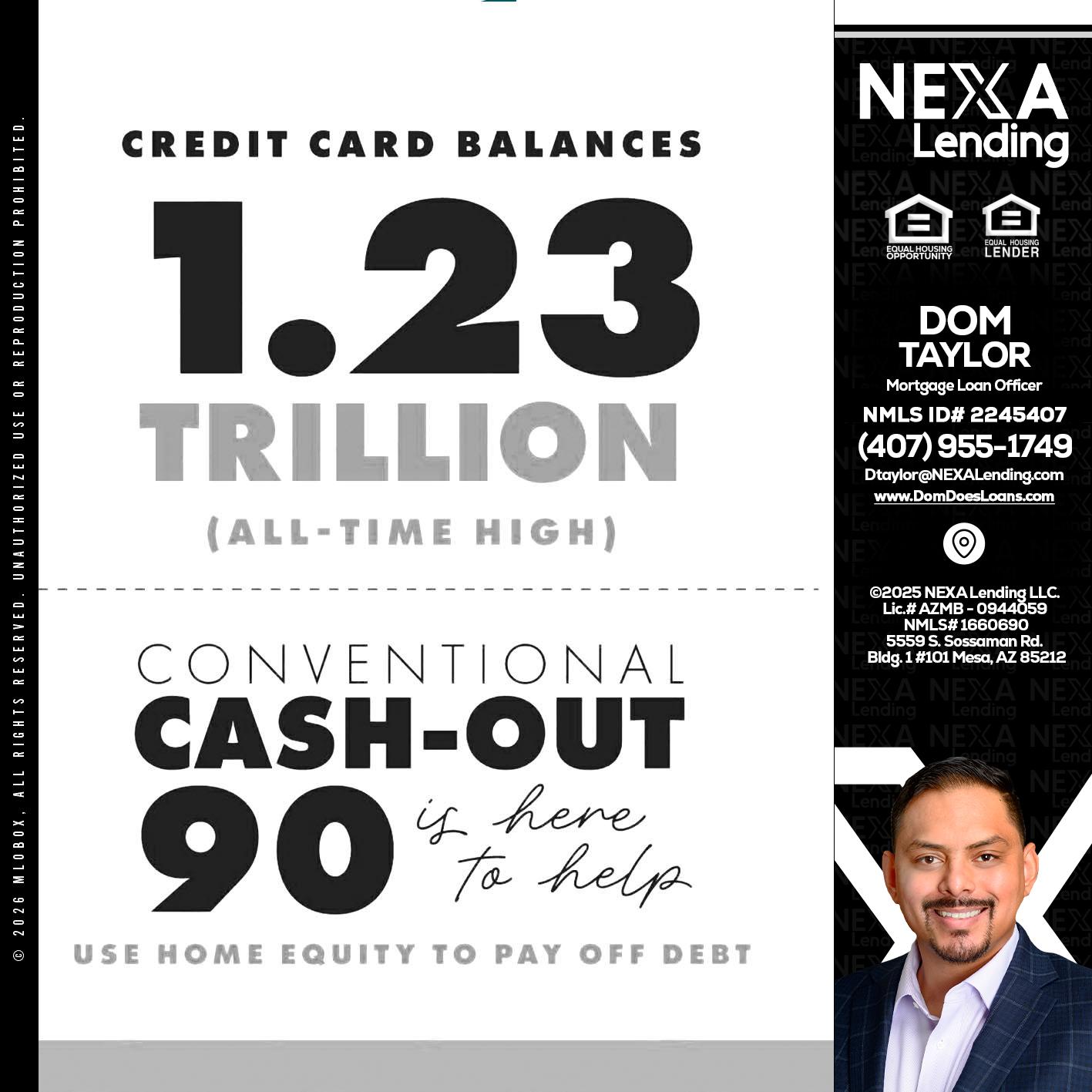 CREDIT CARD BALANCE - Dom Taylor -Mortgage Loan Officer