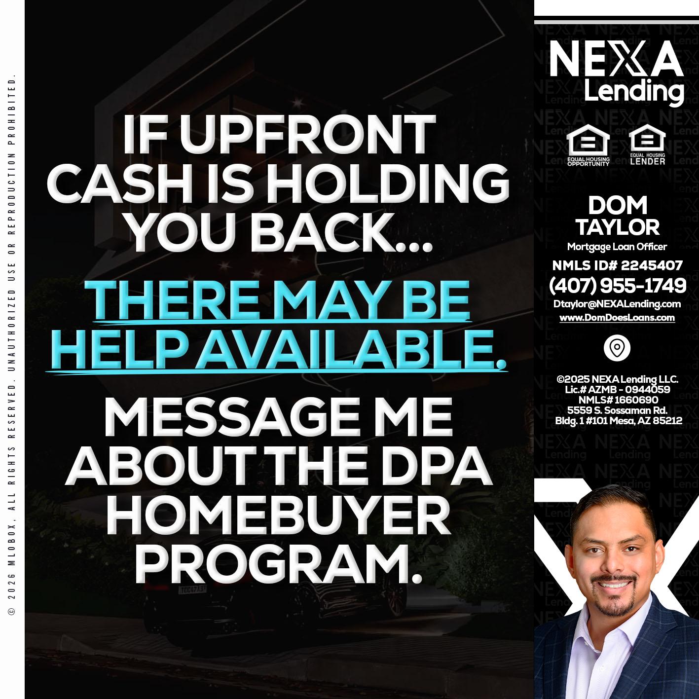 IF UPFRONT - Dom Taylor -Mortgage Loan Officer