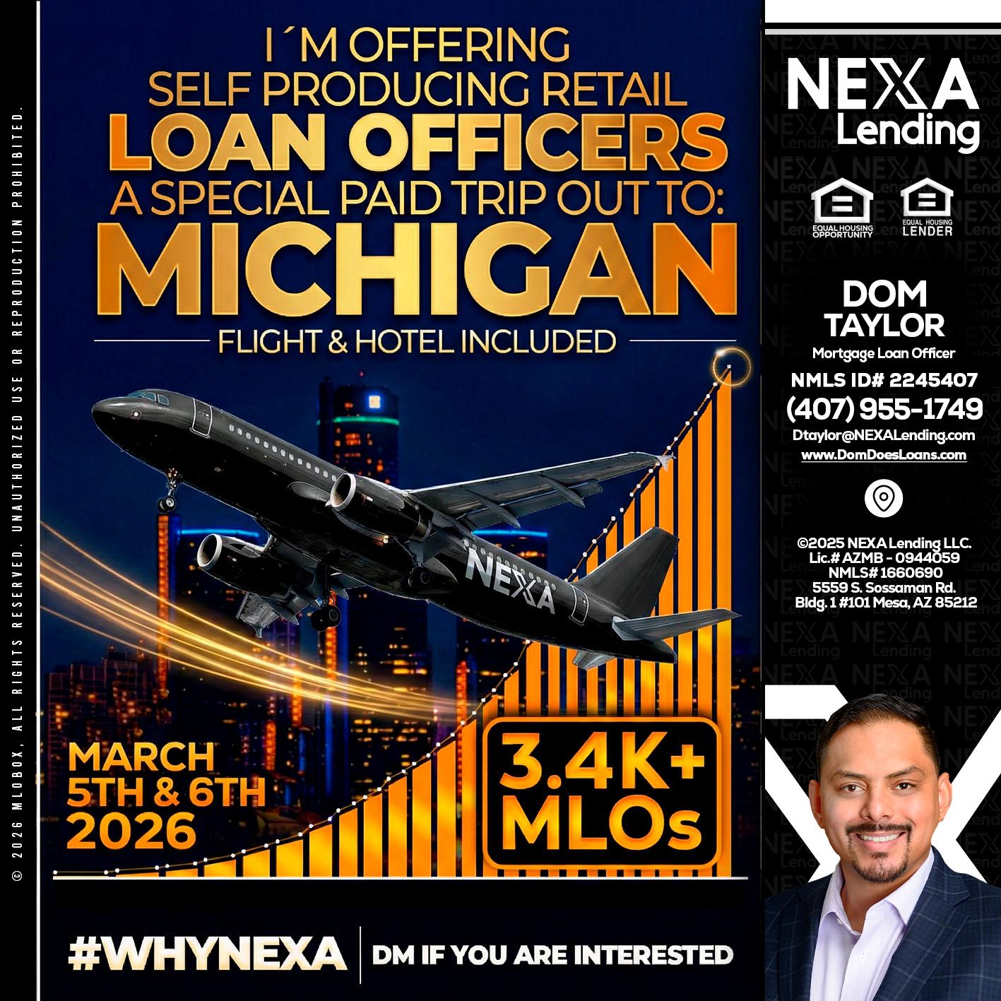 MICHIGAN - Dom Taylor -Mortgage Loan Officer