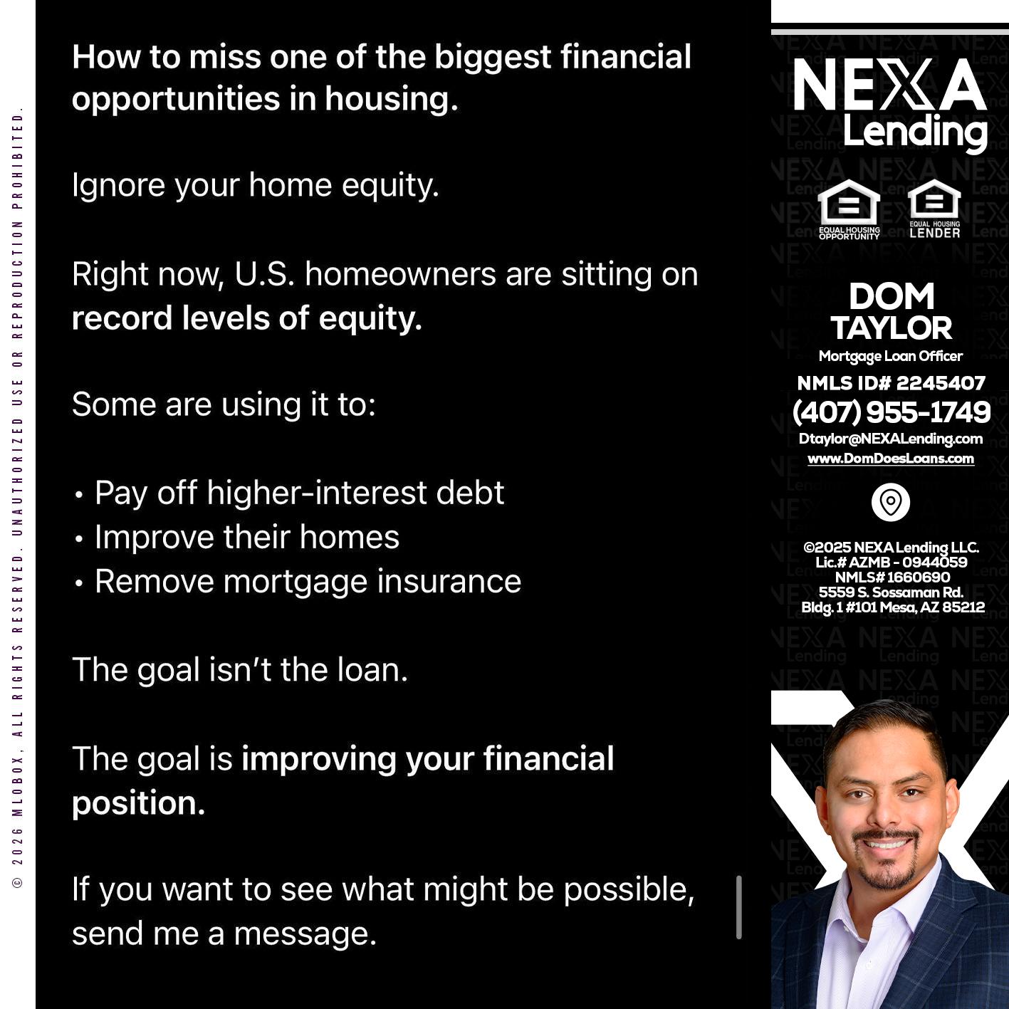 how to miss - Dom Taylor -Mortgage Loan Officer