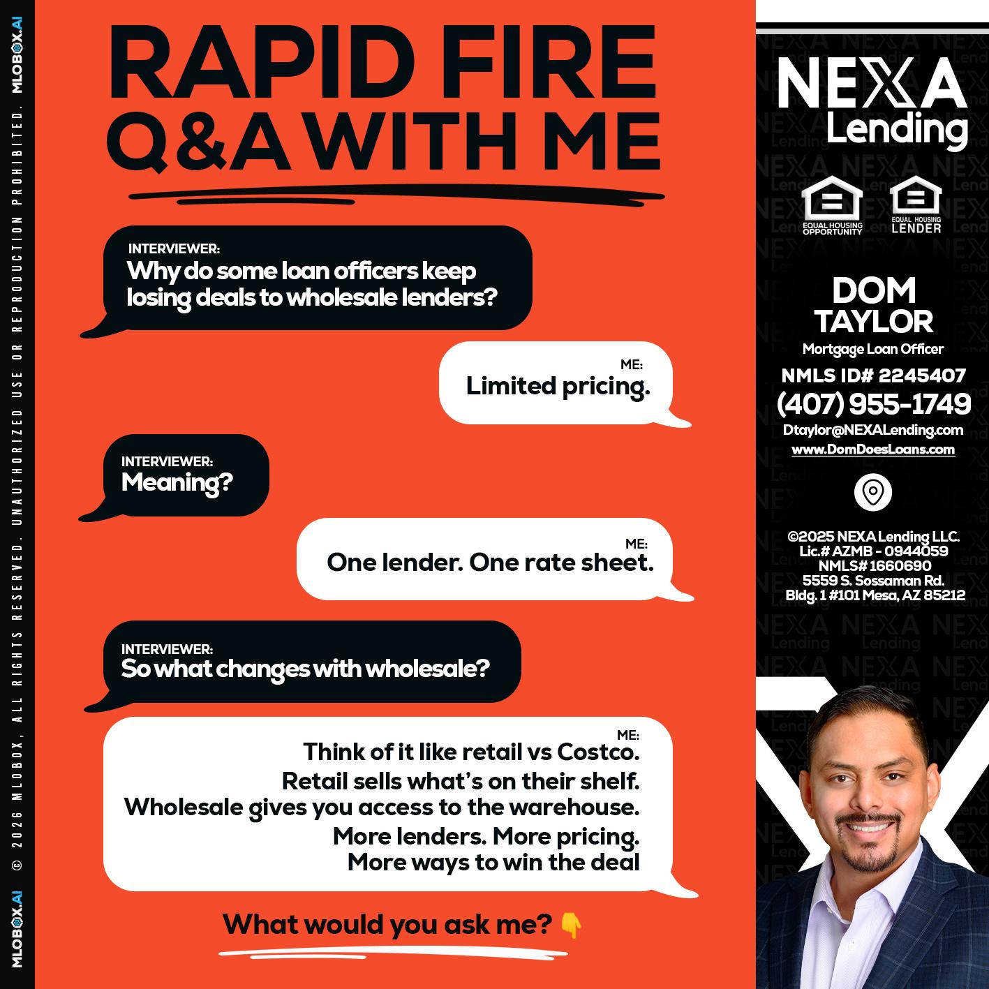 Q&A - Dom Taylor -Mortgage Loan Officer