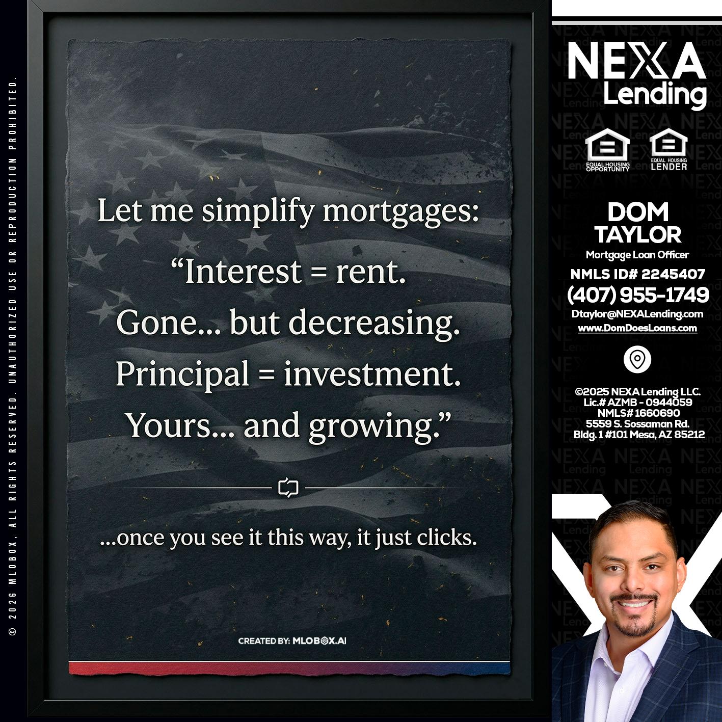 LET ME SIMPLIFY - Dom Taylor -Mortgage Loan Officer