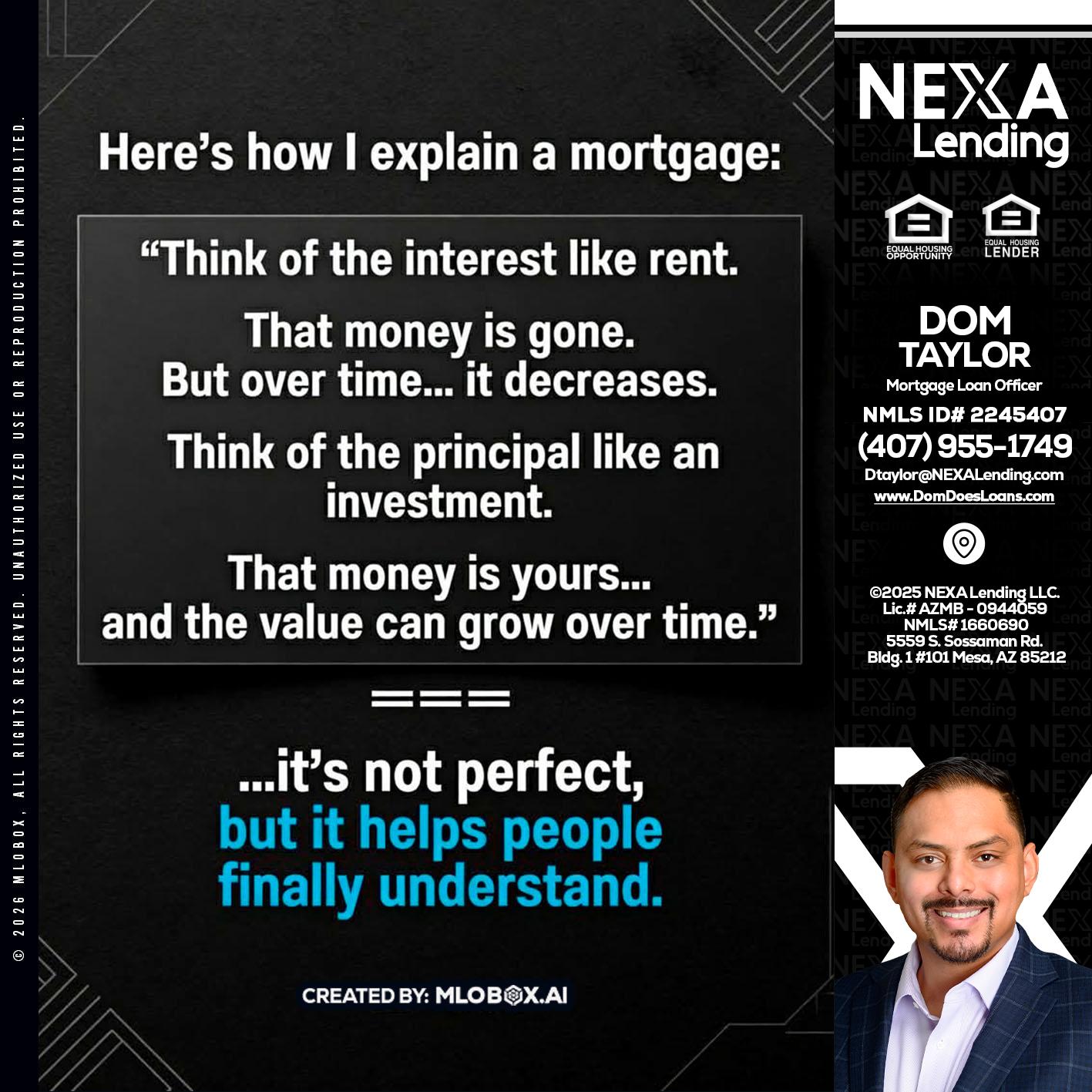 HERES NOW - Dom Taylor -Mortgage Loan Officer