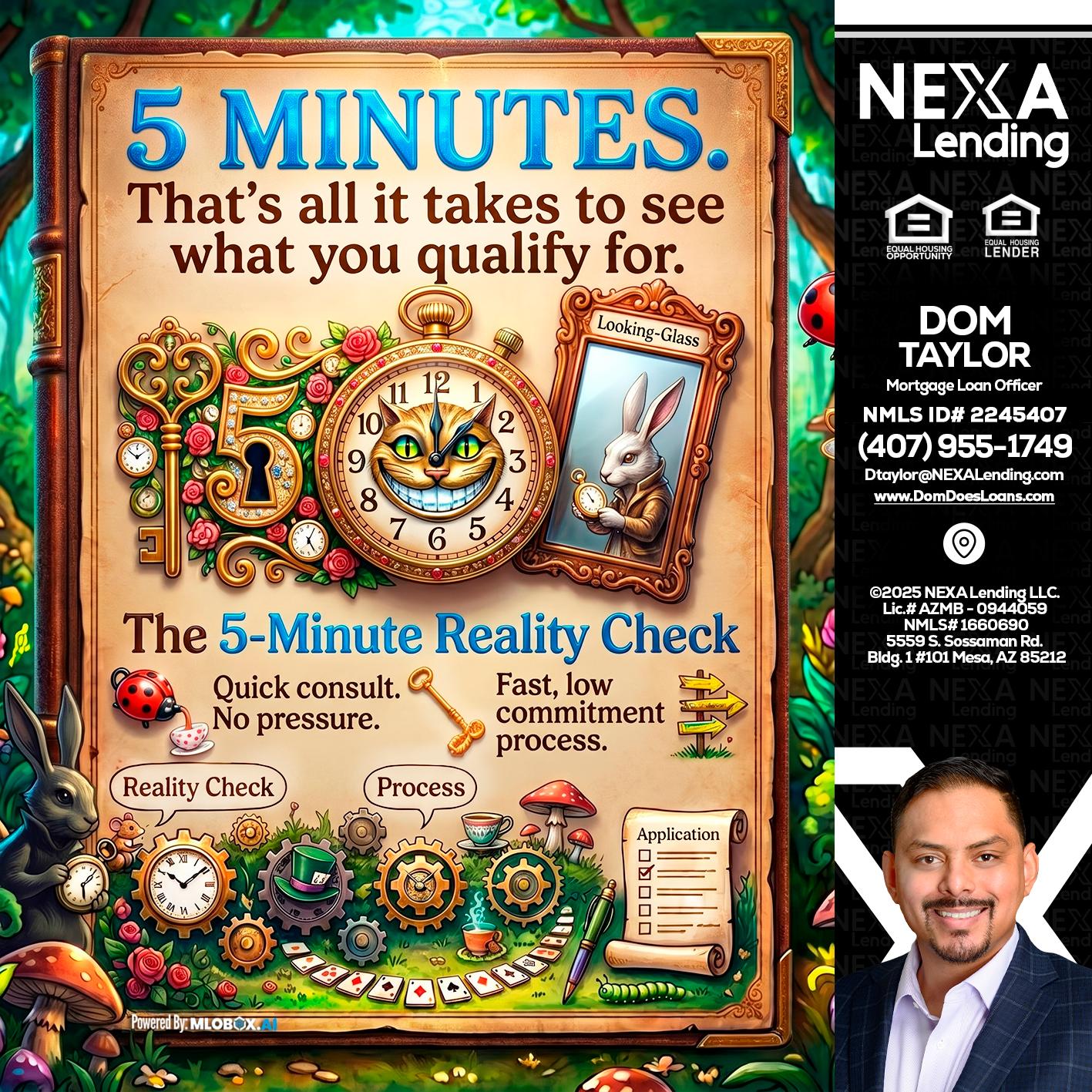 Reality Check! - Dom Taylor -Mortgage Loan Officer