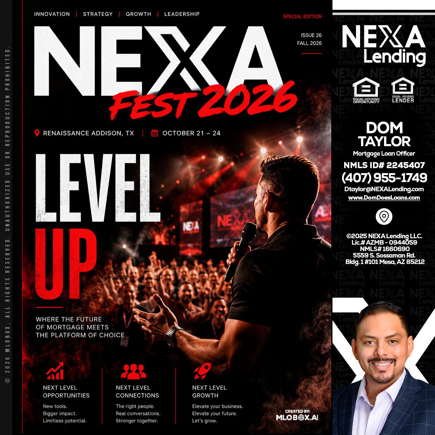 NEXA FEST 2026 - Dom Taylor -Mortgage Loan Officer