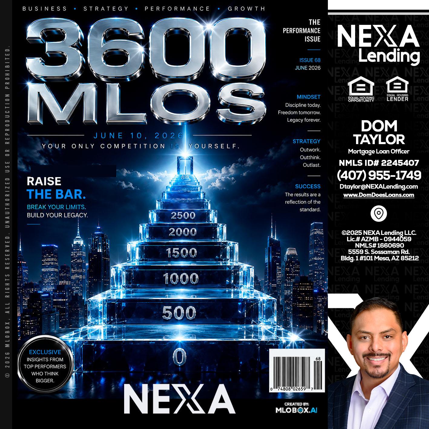 3600 MLOs - Dom Taylor -Mortgage Loan Officer
