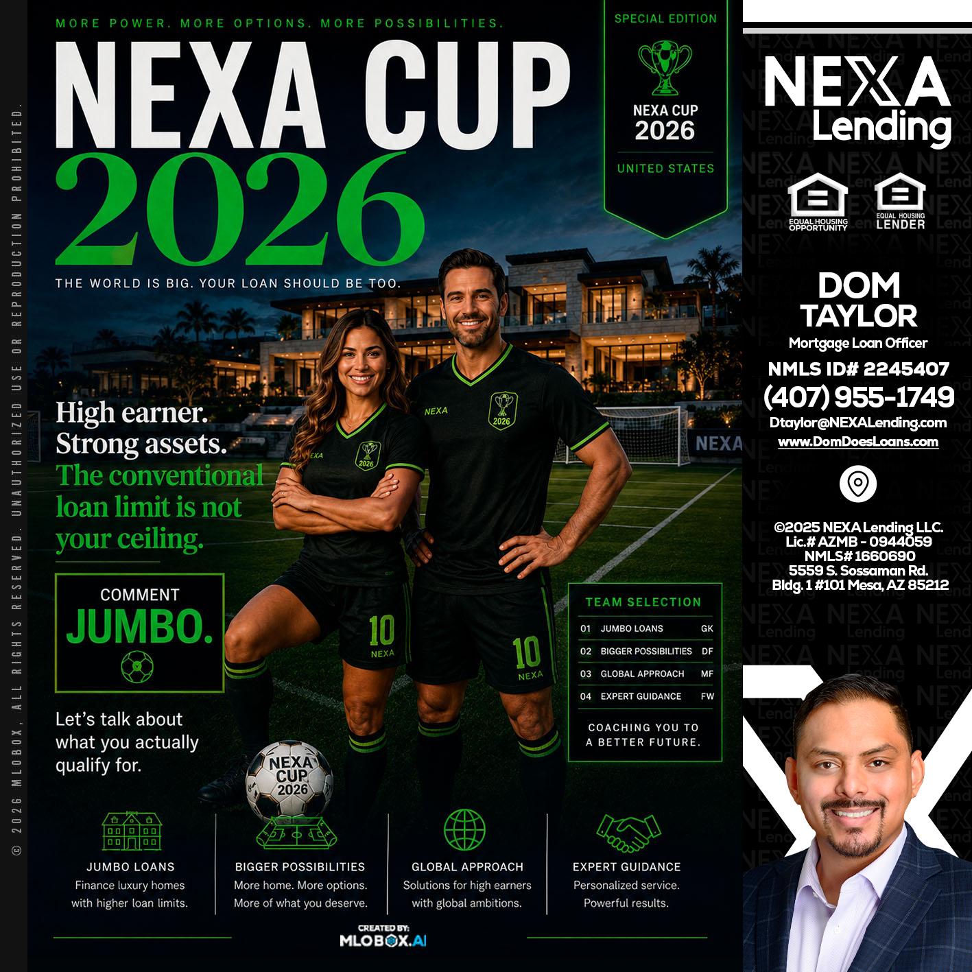 NEXA CUP 2026 - Dom Taylor -Mortgage Loan Officer
