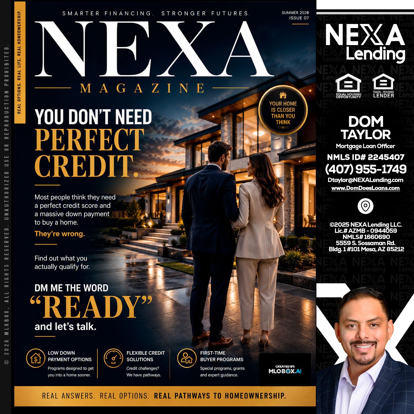 NEXA MAGAZINE - Dom Taylor -Mortgage Loan Officer
