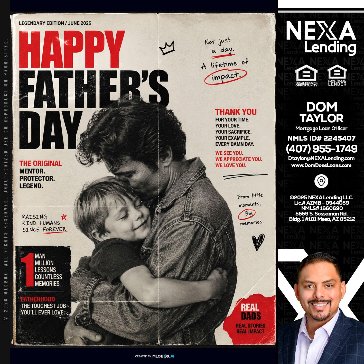 HAPPY FATHERS DAY - Dom Taylor -Mortgage Loan Officer