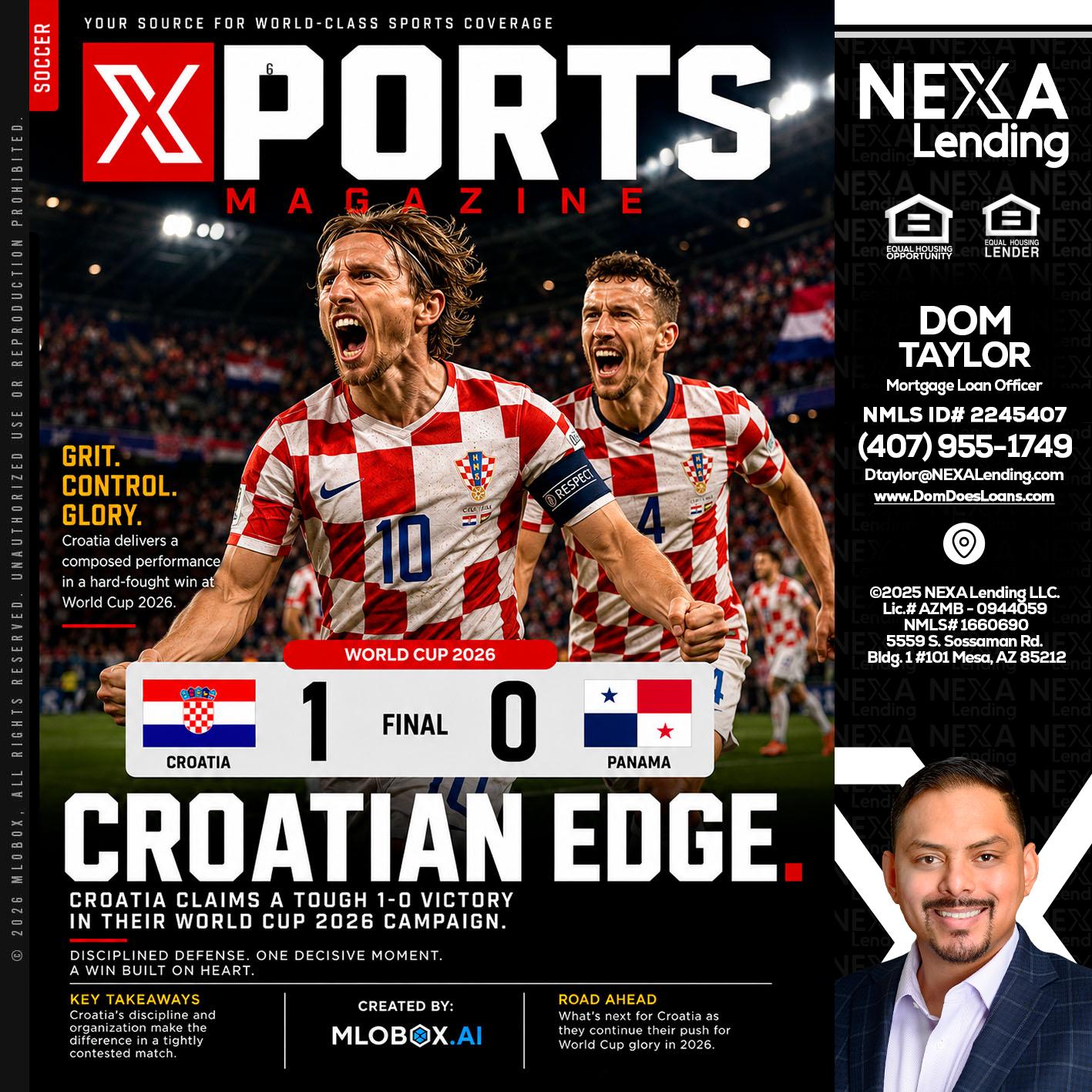 CROATIA 1-0 PANAMA - Dom Taylor -Mortgage Loan Officer