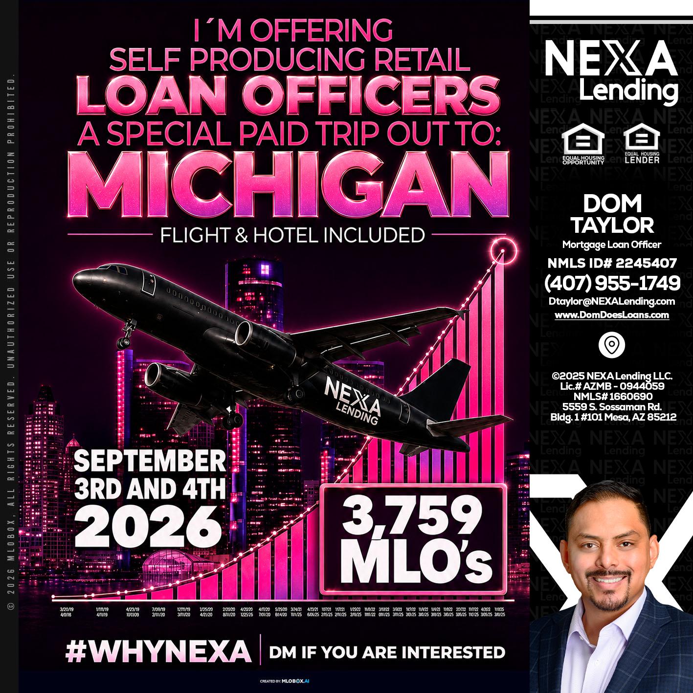 MICHIGAN TRIP - Dom Taylor -Mortgage Loan Officer