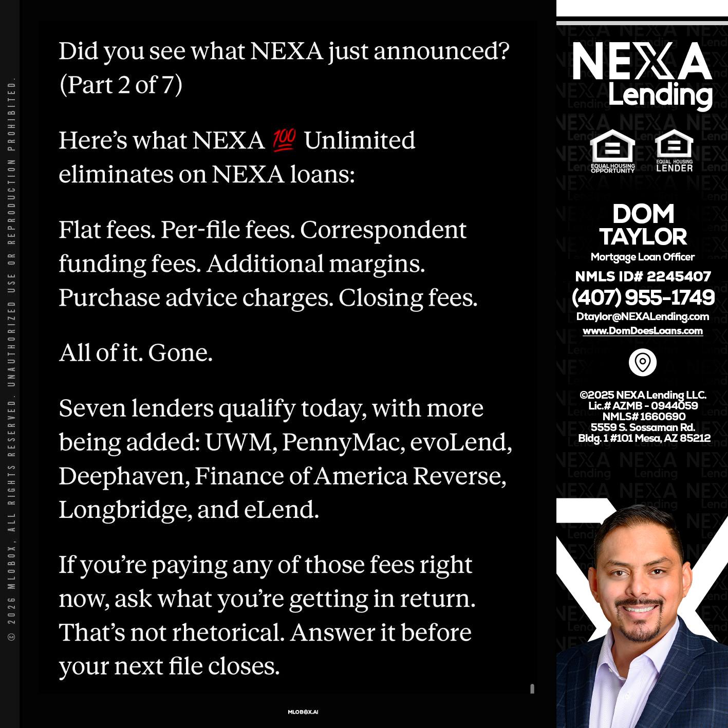 2 OF 7 - Dom Taylor -Mortgage Loan Officer